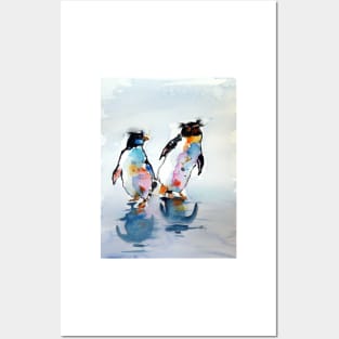 Rockhopper penguins Posters and Art